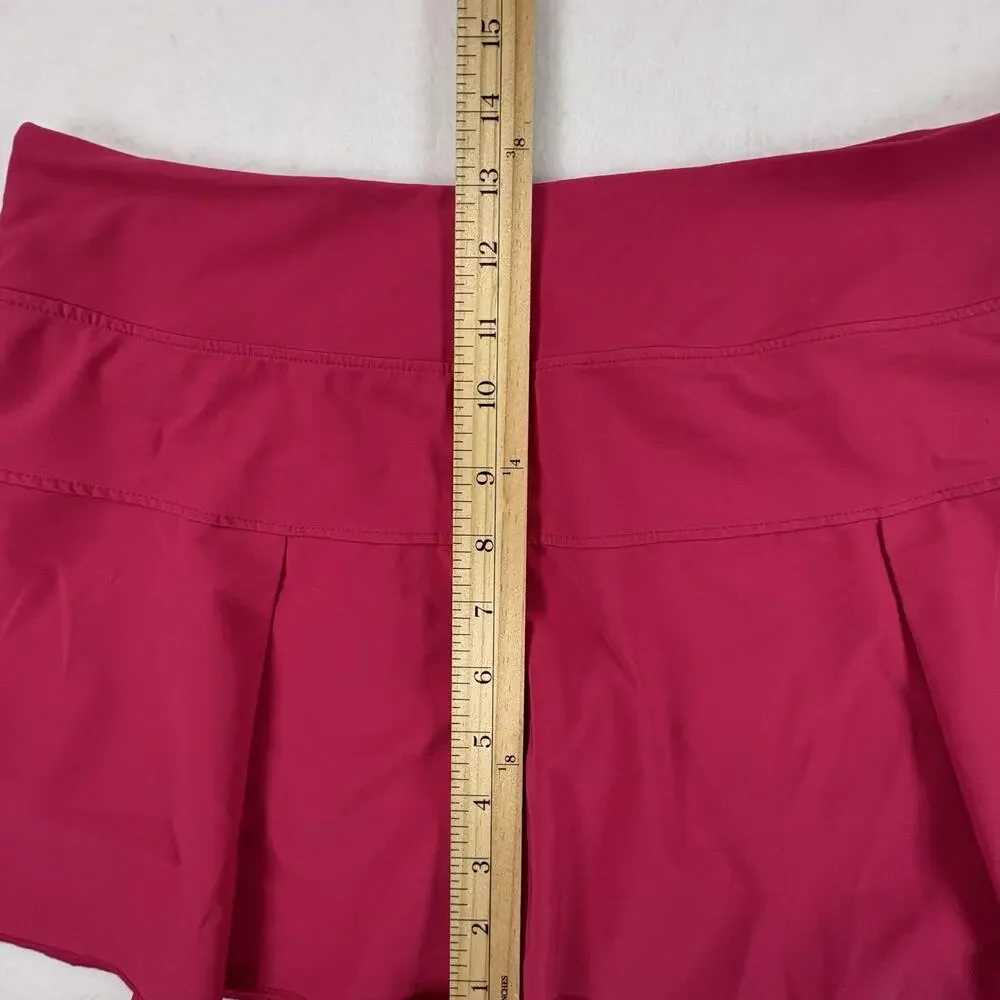 Nike Tennis Skort Womens Medium Pink Dri-FIT Pleated Athletic Lined Stretch